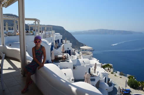 Our hotel in Santorini!  One of the most amazing views we've ever seen.