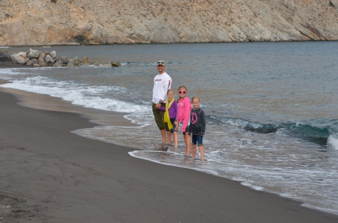 One of our favorite days in Santorini at the black beach. 
