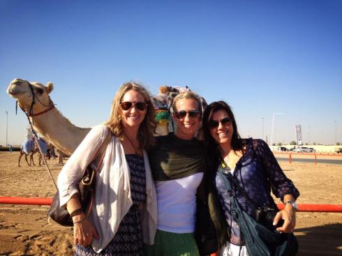 With my friends Tami and Cristina with photo bomb by one of the hundreds of camels we saw!