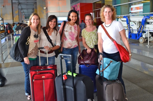 Me, Cristina (Brazilian), Rabah (Sudanese), Missy (Floridian), and Susan (Texas) after landing at the Delhi airport!