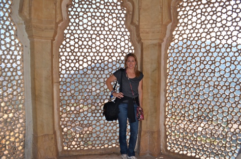 A cheezy photo of me amongst the beautiful mosaic walls of the fortress.