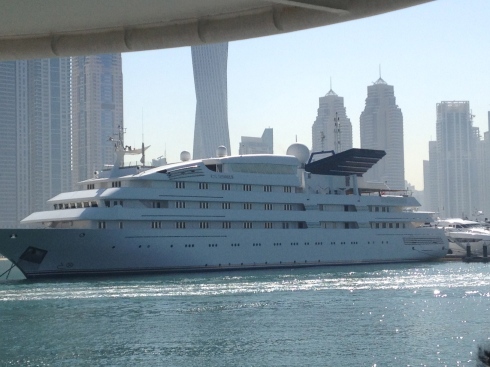 This is a yacht we saw...not a cruise ship! Can you believe it???!!