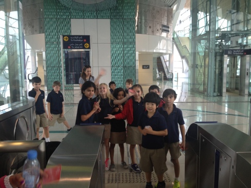 Caroline's field trip on The Dubai Metro, and then lunch to eat Chinese food at The Noodle House.